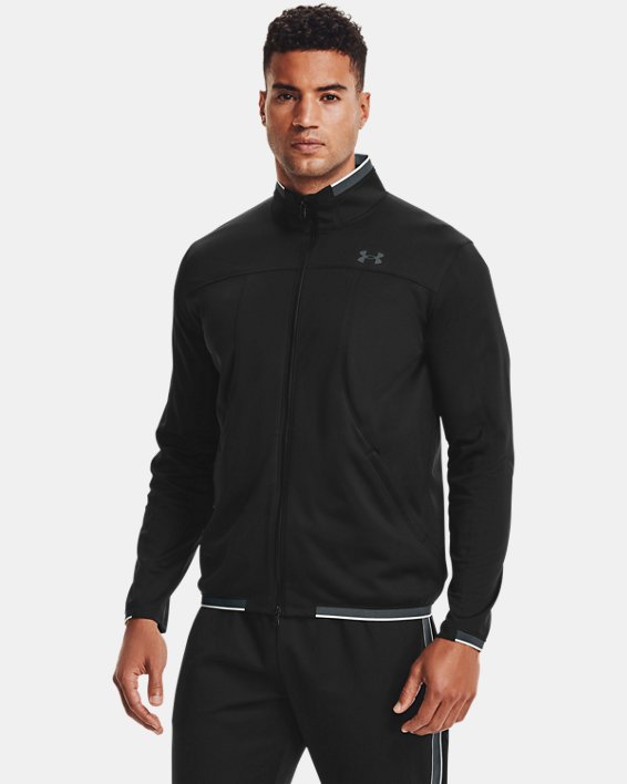 Men's UA RUSH™ Knit Track Jacket, Black, pdpMainDesktop image number 0